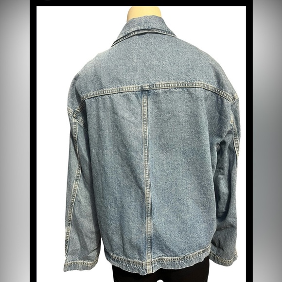 Zara Women's Blue Jean Jacket Oversize - Picture 9 of 10